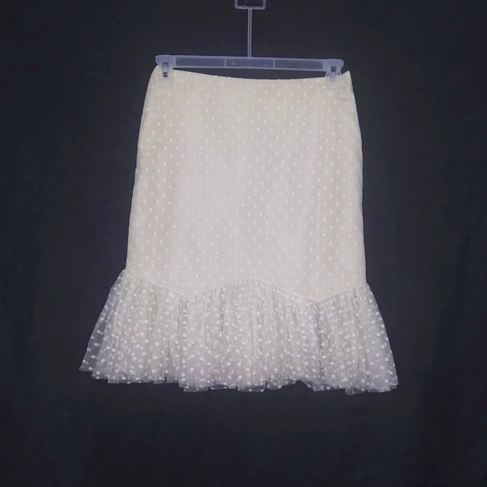Meritage Ballet Tulle Lace Dot Skirt in Cream